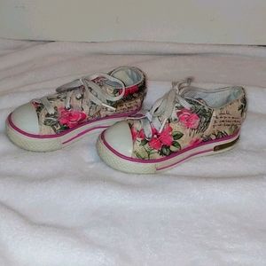 Converse Toddler Girls Flower Converse Sz 6.5